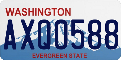WA license plate AXQ0588