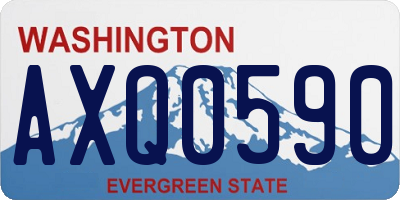 WA license plate AXQ0590