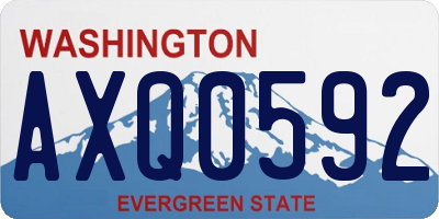 WA license plate AXQ0592