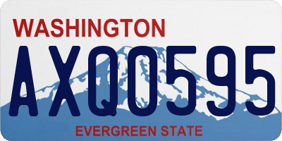 WA license plate AXQ0595