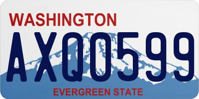 WA license plate AXQ0599