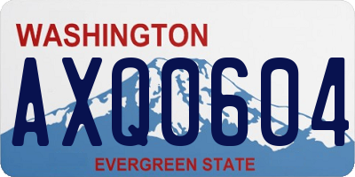 WA license plate AXQ0604