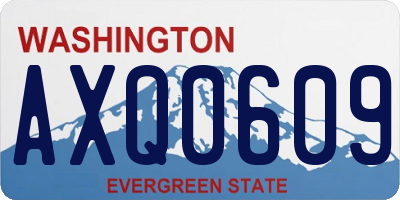 WA license plate AXQ0609