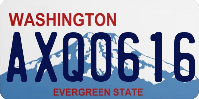 WA license plate AXQ0616