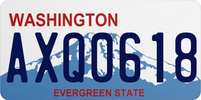 WA license plate AXQ0618
