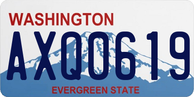 WA license plate AXQ0619