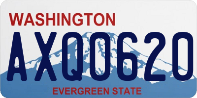 WA license plate AXQ0620