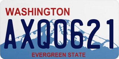 WA license plate AXQ0621