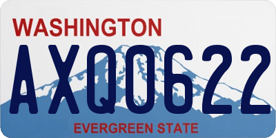WA license plate AXQ0622