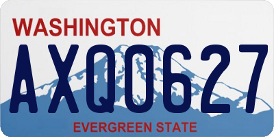 WA license plate AXQ0627