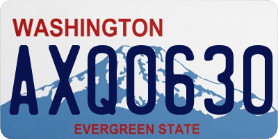 WA license plate AXQ0630