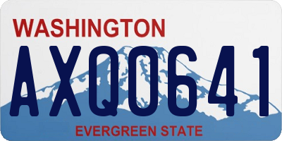 WA license plate AXQ0641