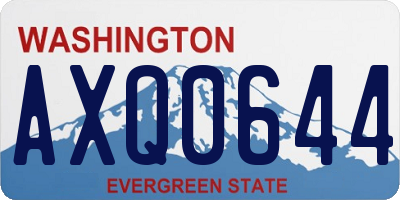 WA license plate AXQ0644