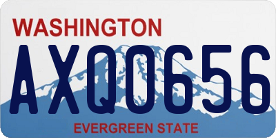 WA license plate AXQ0656