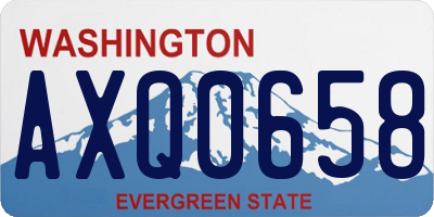 WA license plate AXQ0658