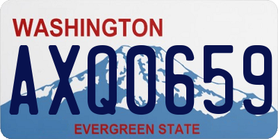 WA license plate AXQ0659
