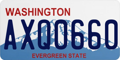 WA license plate AXQ0660