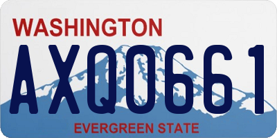 WA license plate AXQ0661