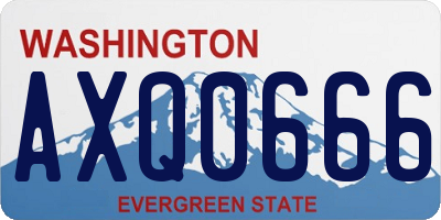 WA license plate AXQ0666