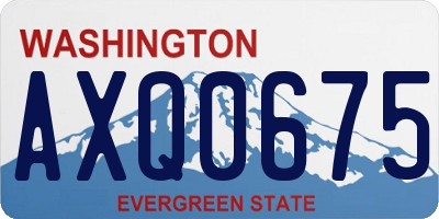 WA license plate AXQ0675