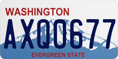 WA license plate AXQ0677