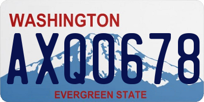 WA license plate AXQ0678