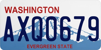 WA license plate AXQ0679