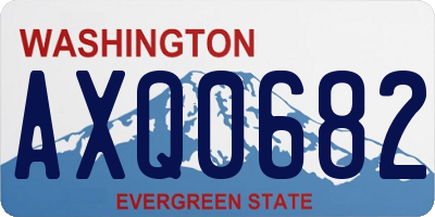 WA license plate AXQ0682