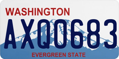 WA license plate AXQ0683