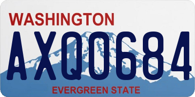 WA license plate AXQ0684