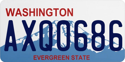 WA license plate AXQ0686