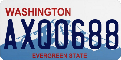WA license plate AXQ0688