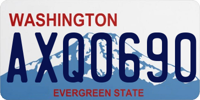 WA license plate AXQ0690