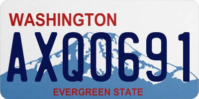 WA license plate AXQ0691