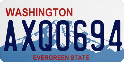 WA license plate AXQ0694
