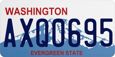 WA license plate AXQ0695