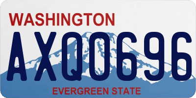 WA license plate AXQ0696