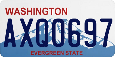 WA license plate AXQ0697