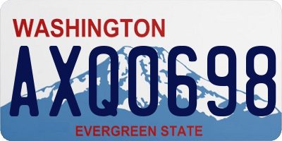 WA license plate AXQ0698