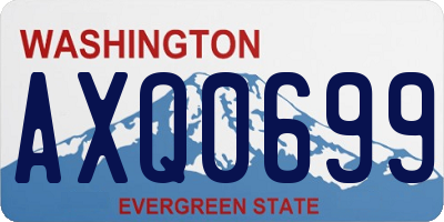 WA license plate AXQ0699