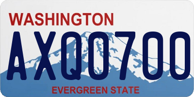 WA license plate AXQ0700