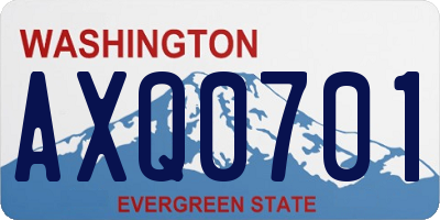 WA license plate AXQ0701