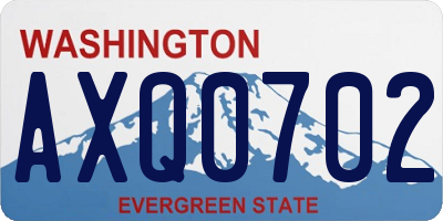 WA license plate AXQ0702