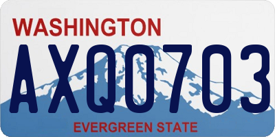 WA license plate AXQ0703