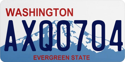 WA license plate AXQ0704