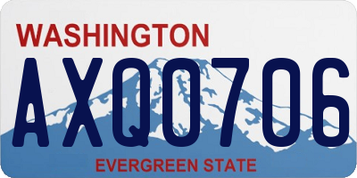 WA license plate AXQ0706
