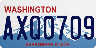 WA license plate AXQ0709