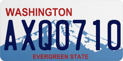 WA license plate AXQ0710