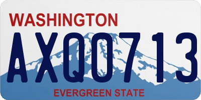 WA license plate AXQ0713