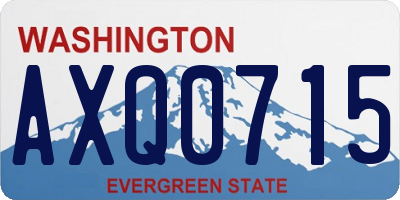 WA license plate AXQ0715
